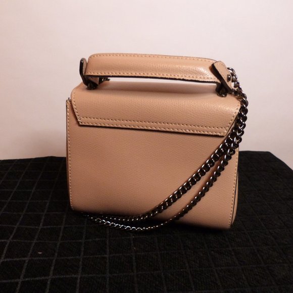 Crossbody Bag Vera Pelle Light Tan Leather Satchel Made in Italy - Picture 4 of 5